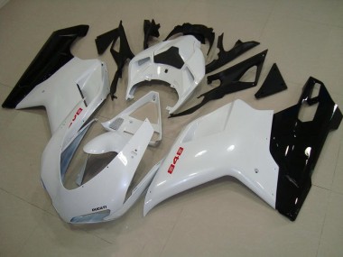 2007-2012 Pearl White Black Ducati 848 1098 1198 Motorcycle Fairings Canada