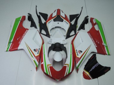 2007-2012 Red White and Green Ducati 848 1098 1198 Motorcycle Fairings Canada