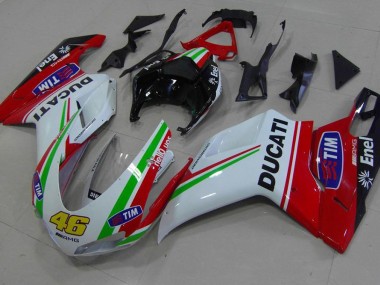 2007-2012 Red White Yellow 46 Ducati 848 1098 1198 Motorcycle Fairings Canada